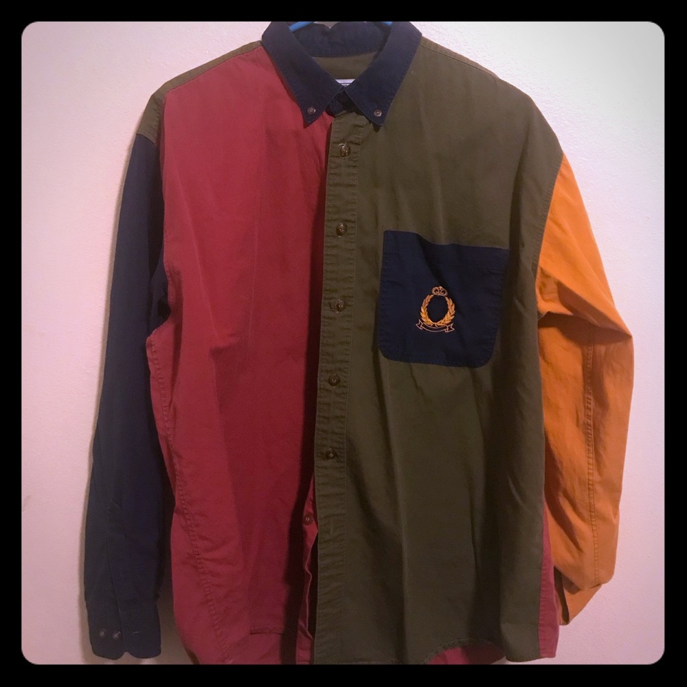RTW (Ready To Wind-down) button up block shirt